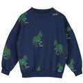 Horses All Over Sweatshirt – navy blue