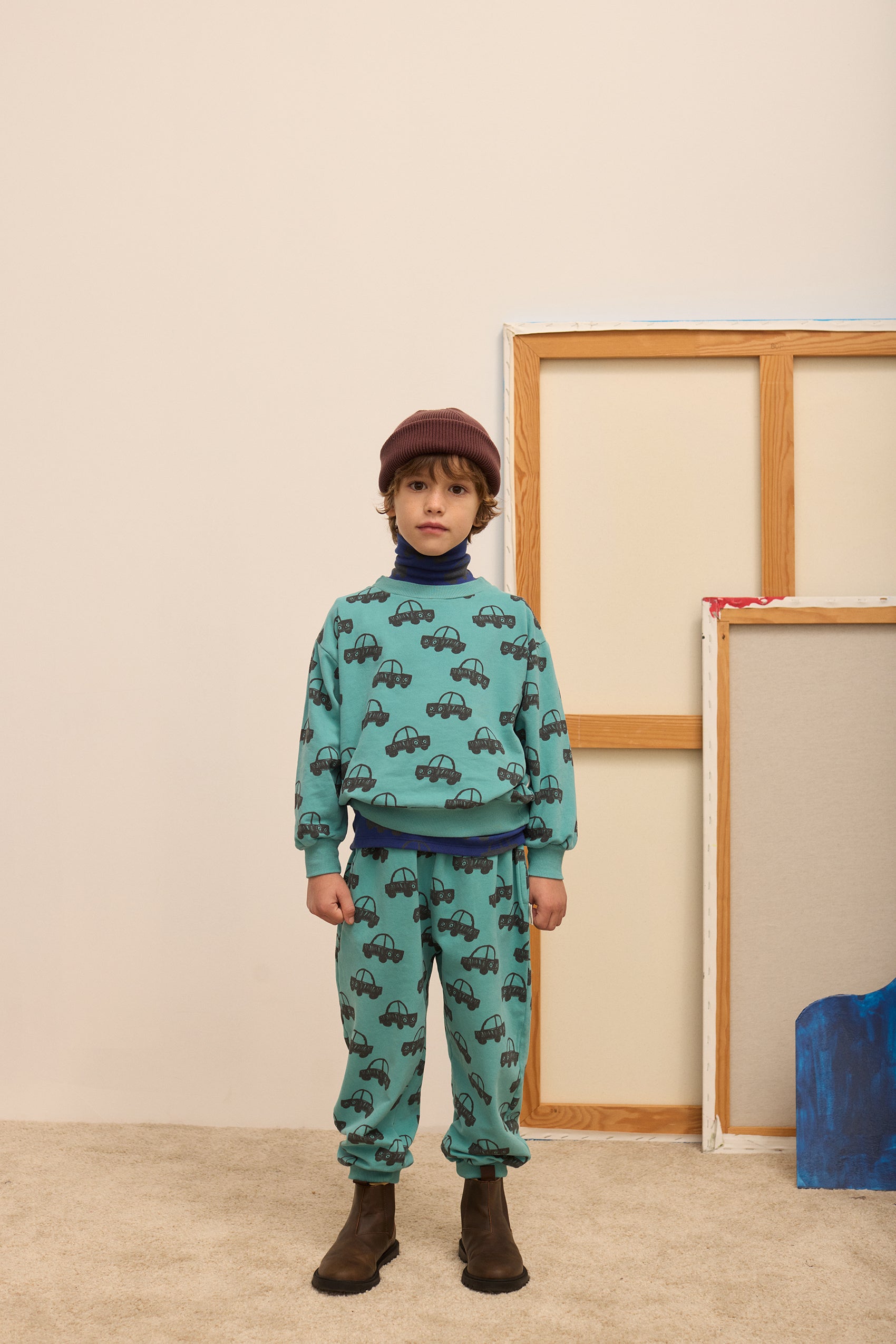 Cars All Over Sweatpants – turquoise