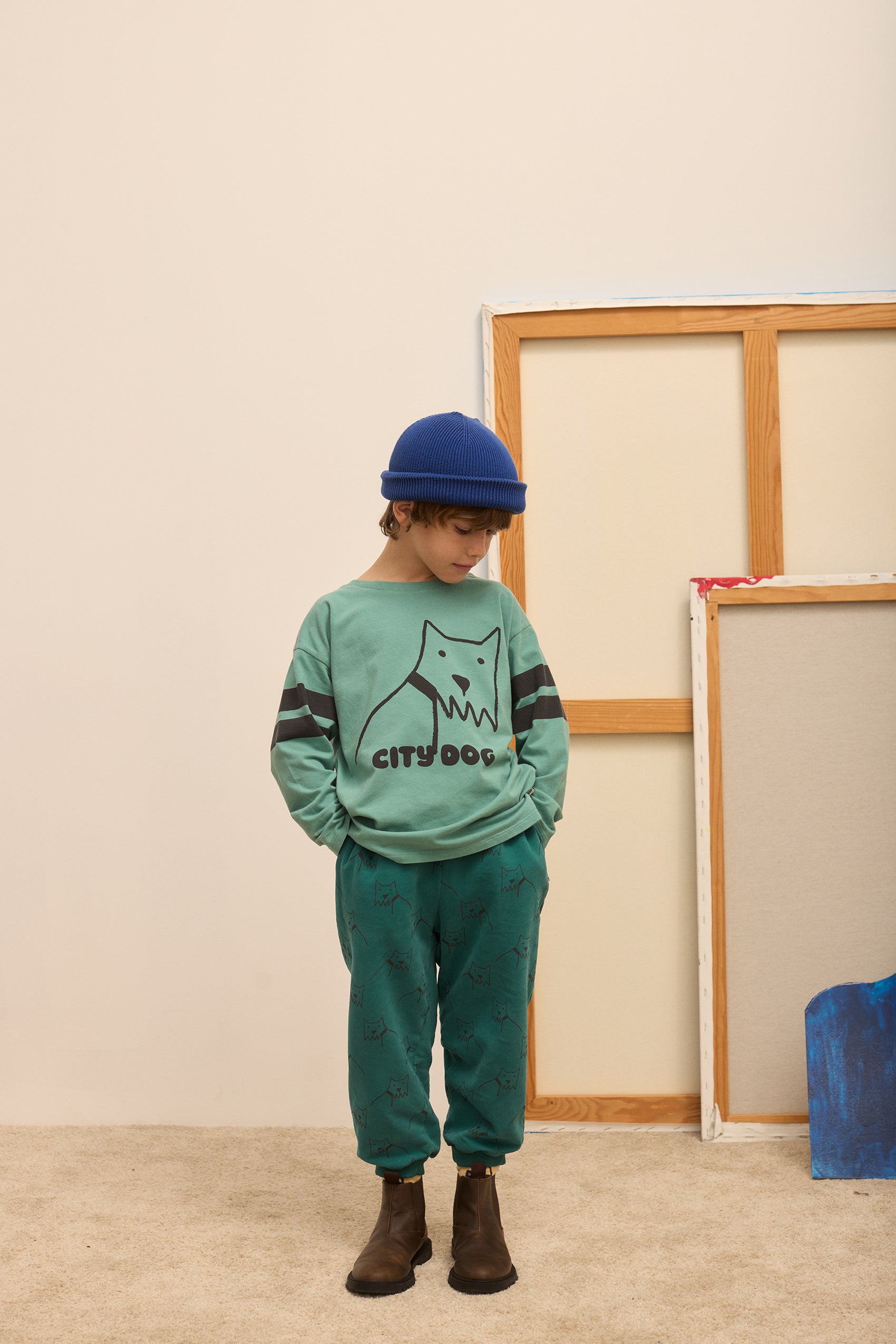 City Dog Longsleeve T-Shirt – turquoise