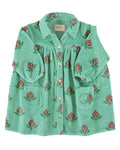 Short Dress – green w/ big flowers
