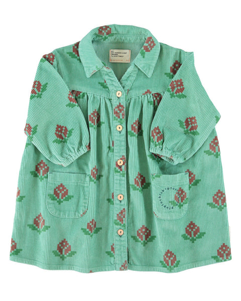 Short Dress – green w/ big flowers