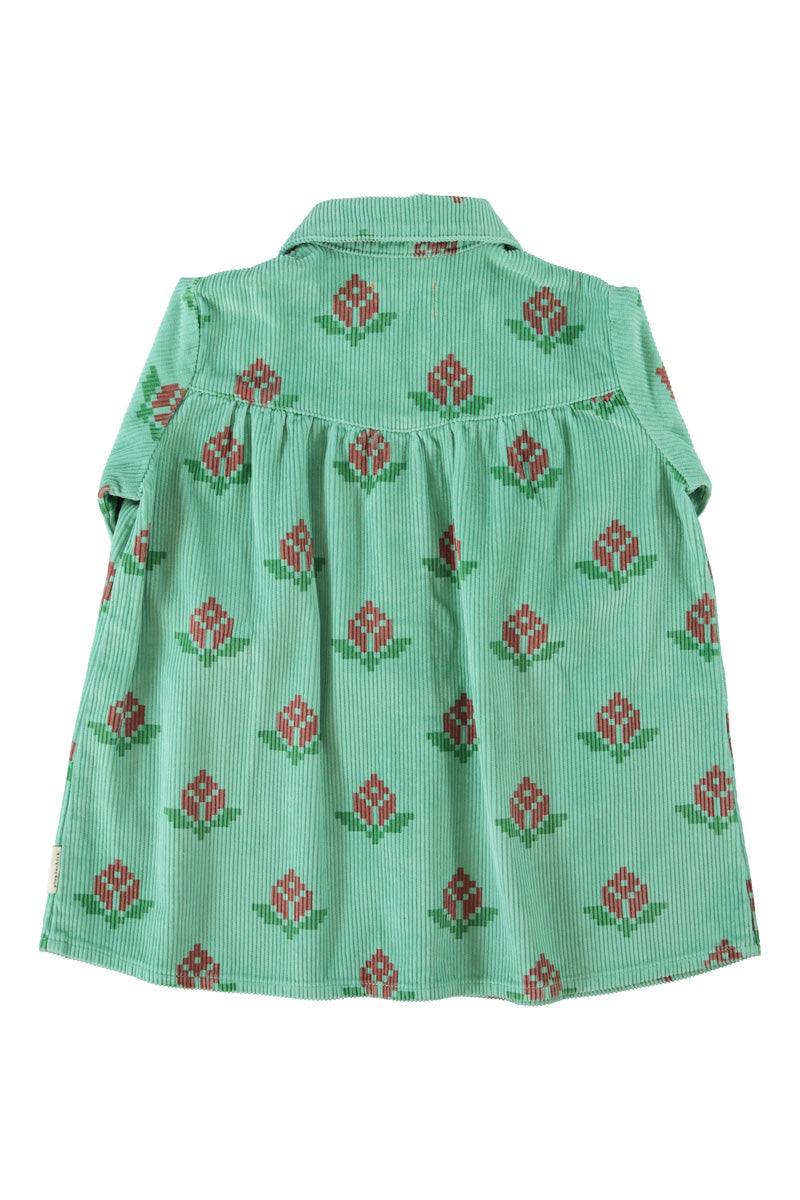 Short Dress – green w/ big flowers