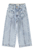 Flare Trousers – faded light blue denim