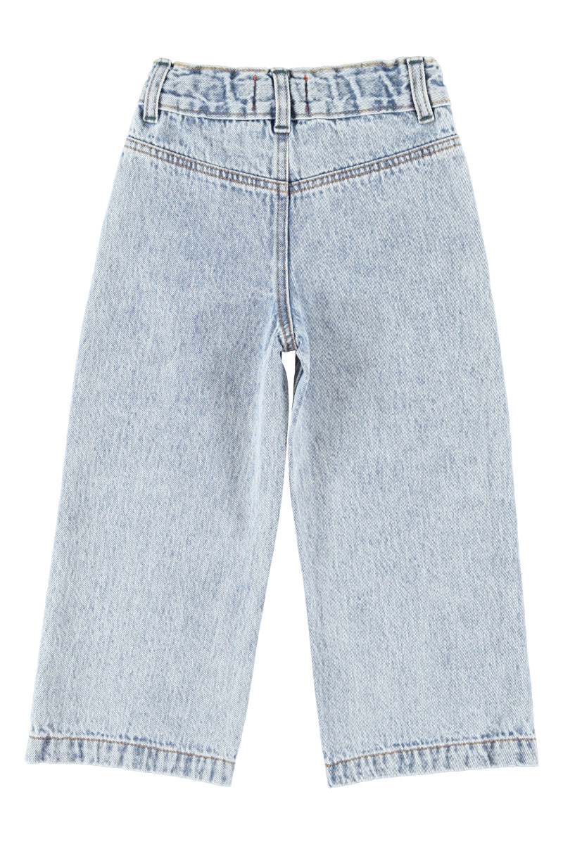 Flare Trousers – faded light blue denim