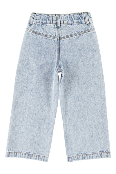 Flare Trousers – faded light blue denim