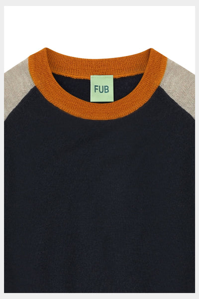 Colour Block Blouse – dark navy