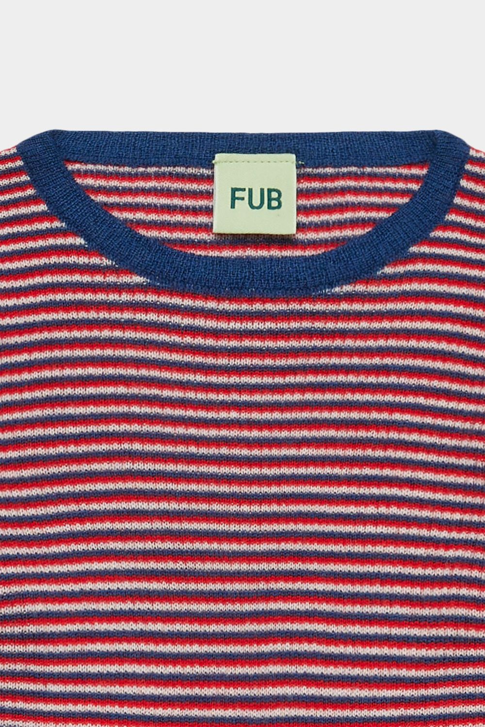 Rib Blouse – ecru/classic red/deep indigo
