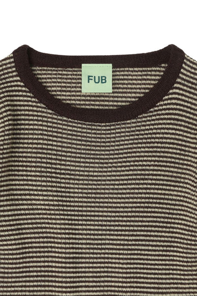 Rib Blouse – mocca/wheat