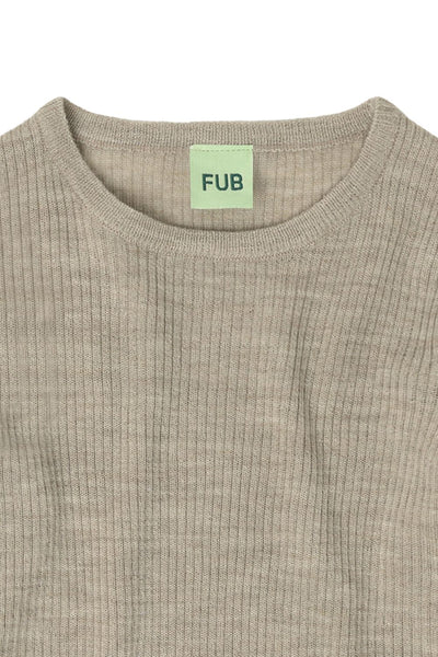 Rib Blouse – oat melange