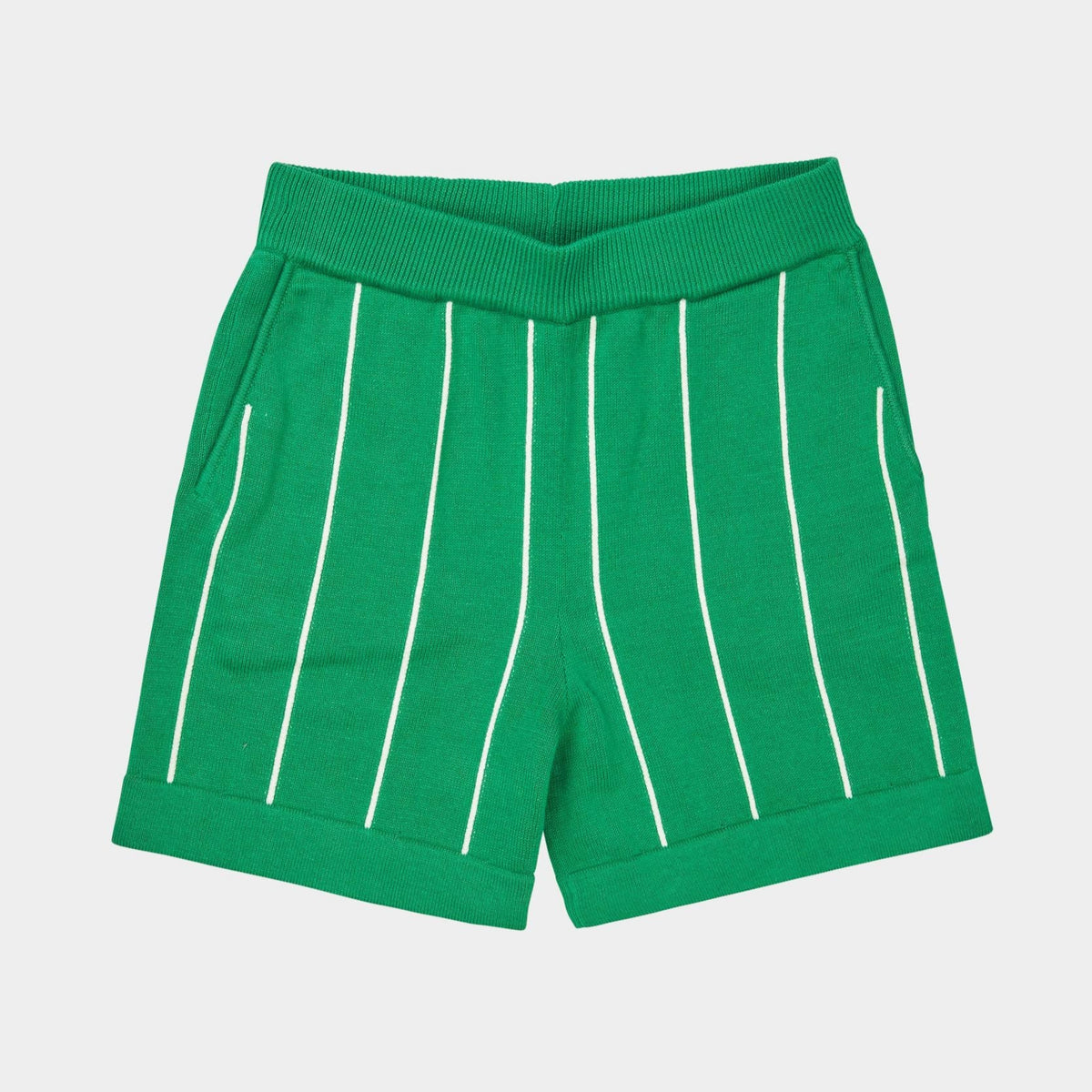 Striped Shorts – basil/ecru