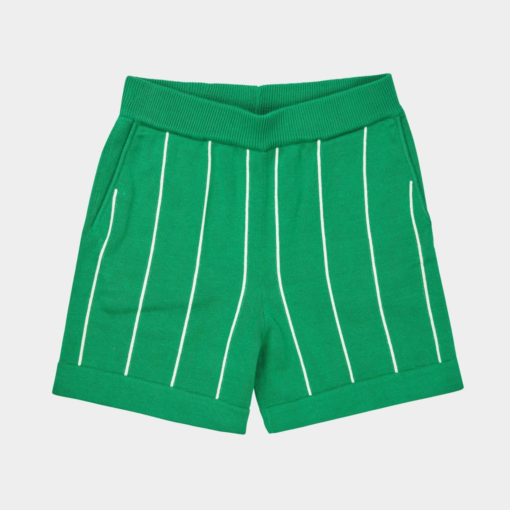 Striped Shorts – basil/ecru