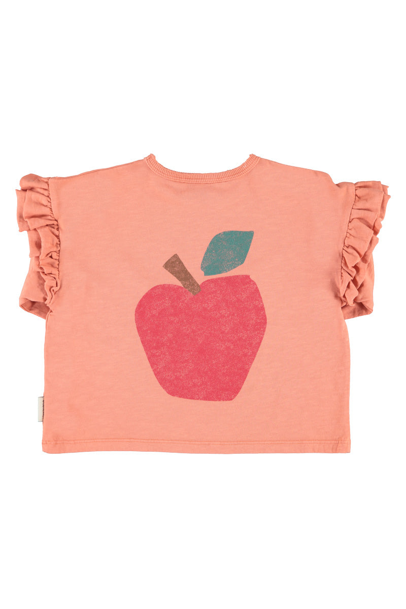Longsleeve T-Shirt – pink w/ apple print