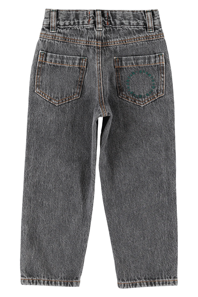 Trousers – washed black denim