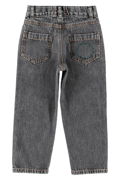 Trousers – washed black denim