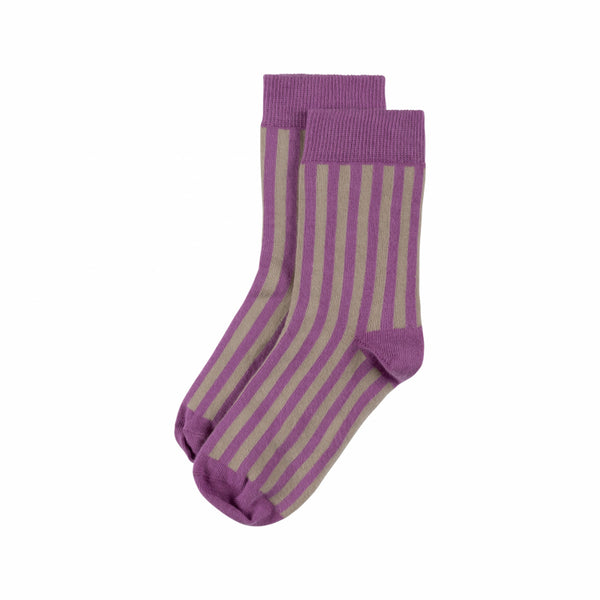 Sock Stripe Violet Mushroom