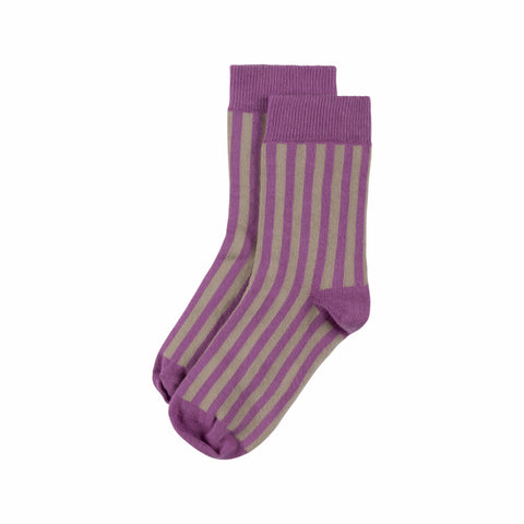 Sock Stripe Violet Mushroom