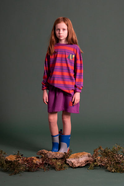 T-Shirt All Over Stripes – magenta