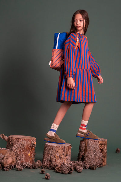 Short Dress All Over Stripes – fresh blue