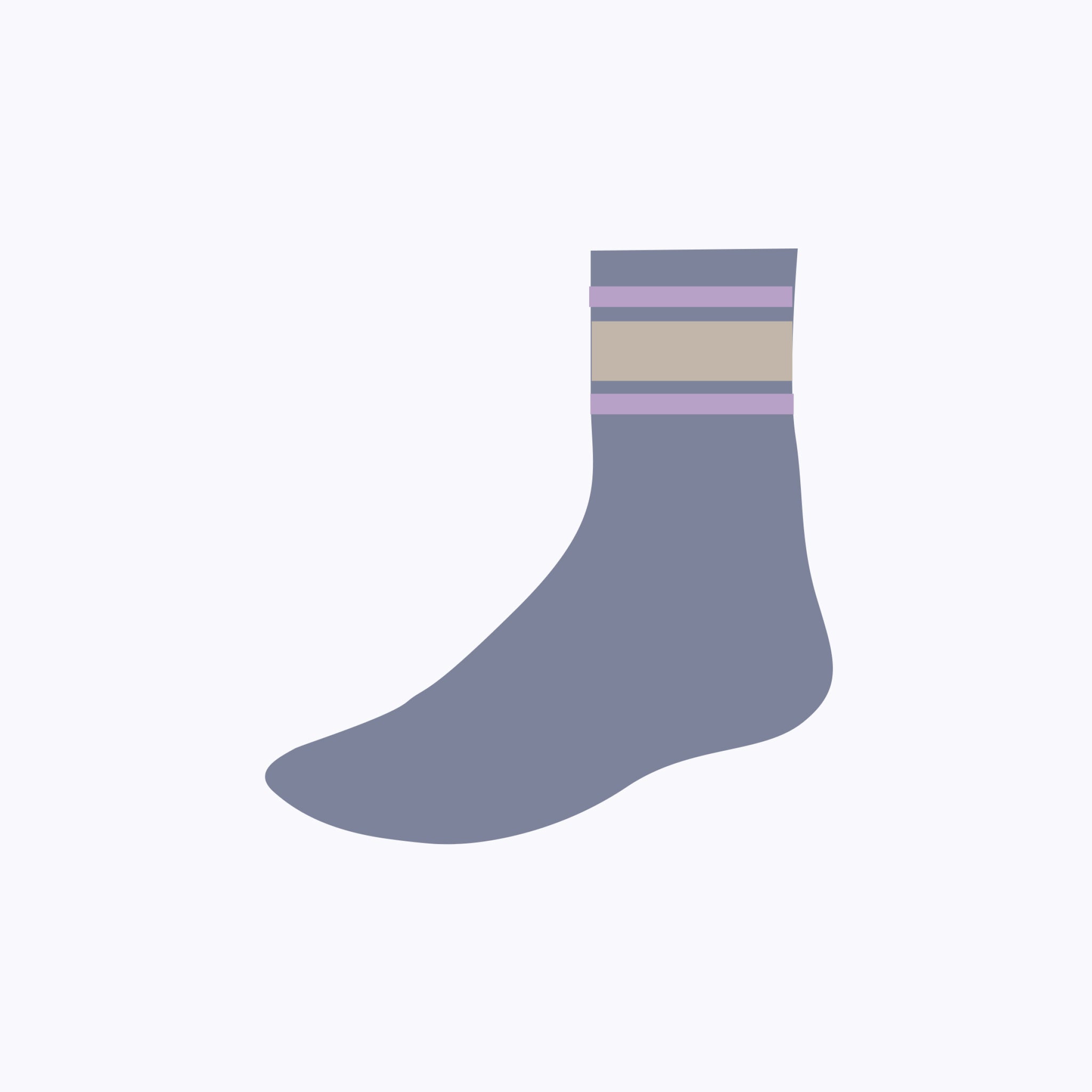 Sock – greyish blue stripe