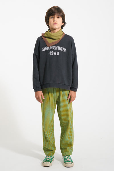 Sweatshirt – faded black w/ "Jimi Hendrix" print