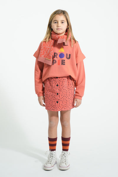 Socks – bordeaux w/ orange stripes