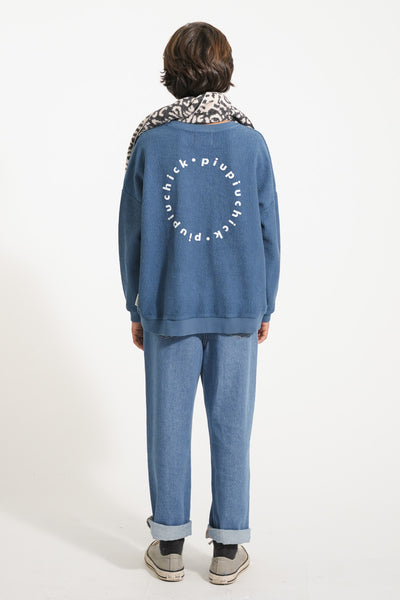 Unisex trousers – washed navy denim