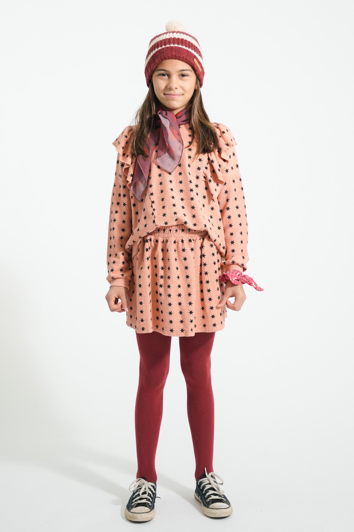 Short skirt – pink w/ black stars