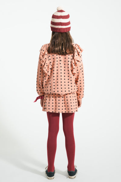 Sweatshirt – pink w/ black stars
