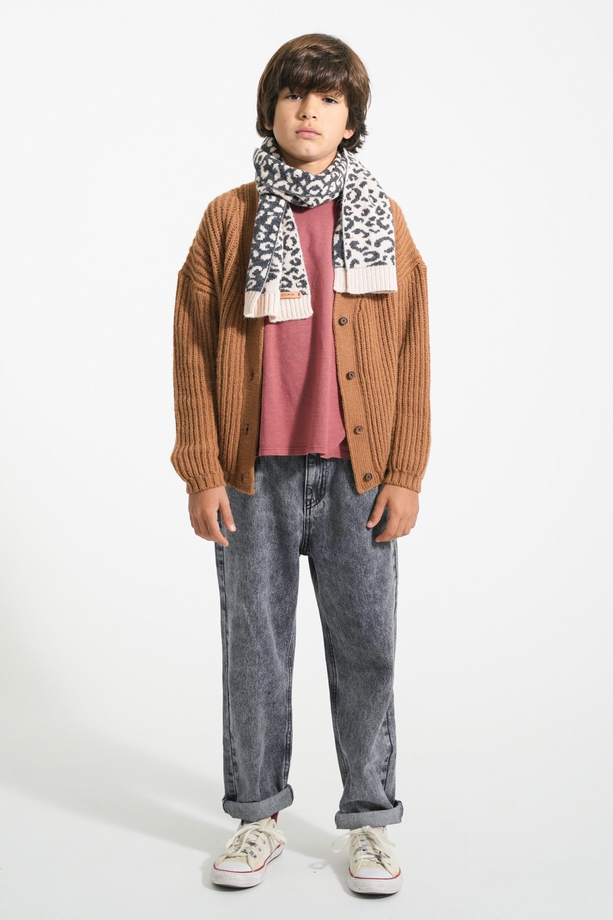 T-Shirt – bordeaux w/ apple print