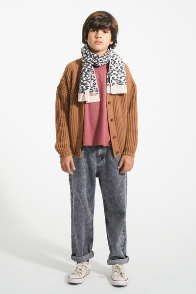 T-Shirt – bordeaux w/ apple print