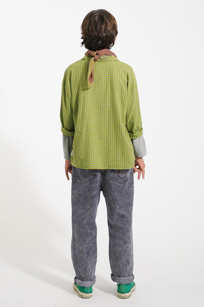 Unisex trousers – washed black denim