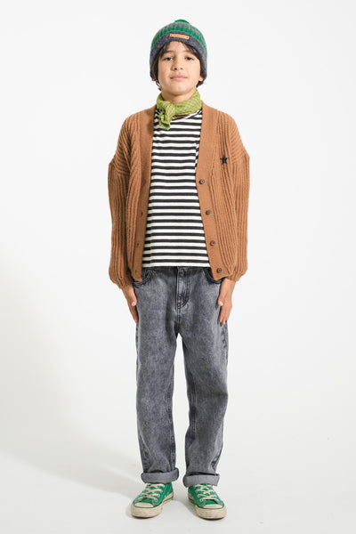 Longsleeve T-Shirt – ecru & black stripes