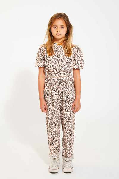 Trousers ecru – Animal print