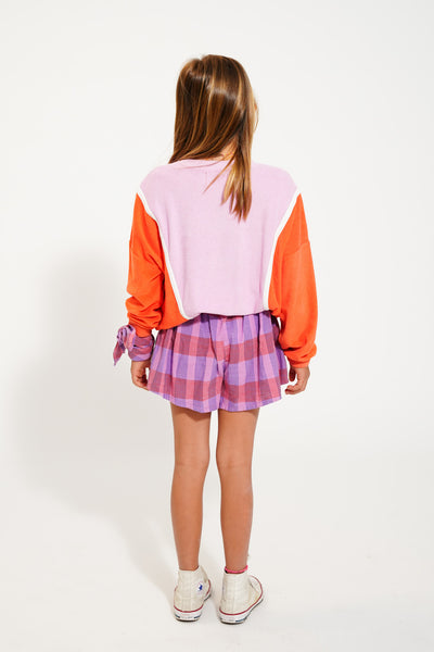 Sweatshirt – orange & lavender