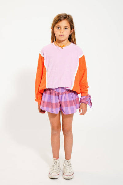 Sweatshirt – orange & lavender