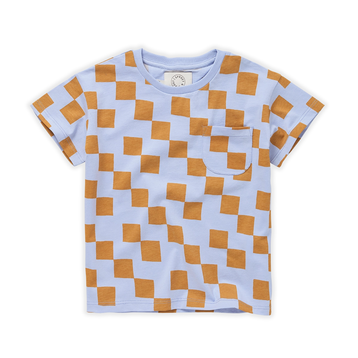 T-Shirt Pocket Block Print – honey brown
