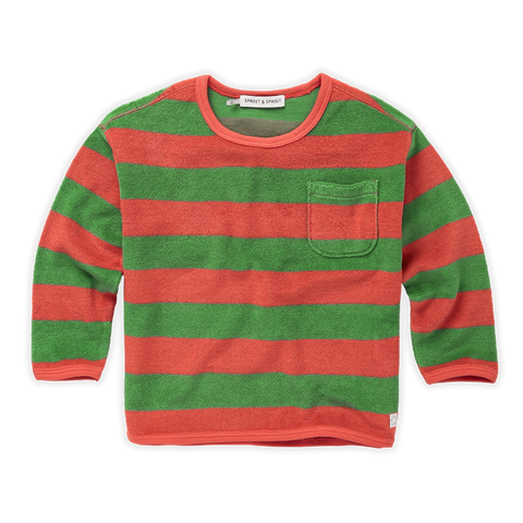 Sweatshirt Stripe – coral red
