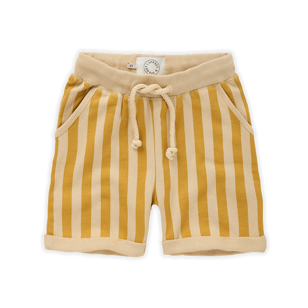 Sweat Short Stripe Pint – honey yellow