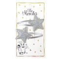 Silver Glitter Star Haarspangen