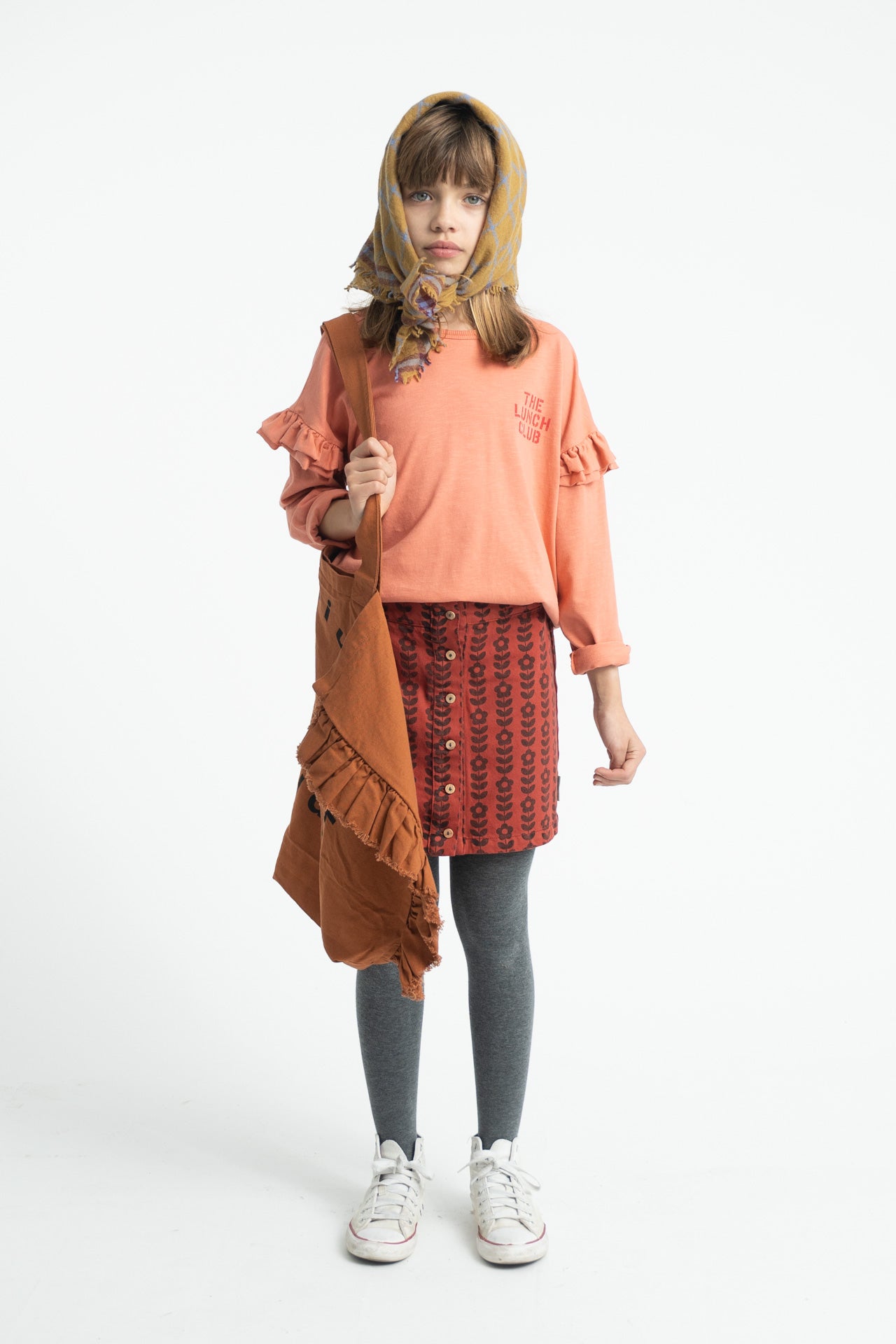 Short Skirt – bordeaux w/ black flowers