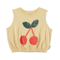 Sleeveless Top Sand – Cherry print