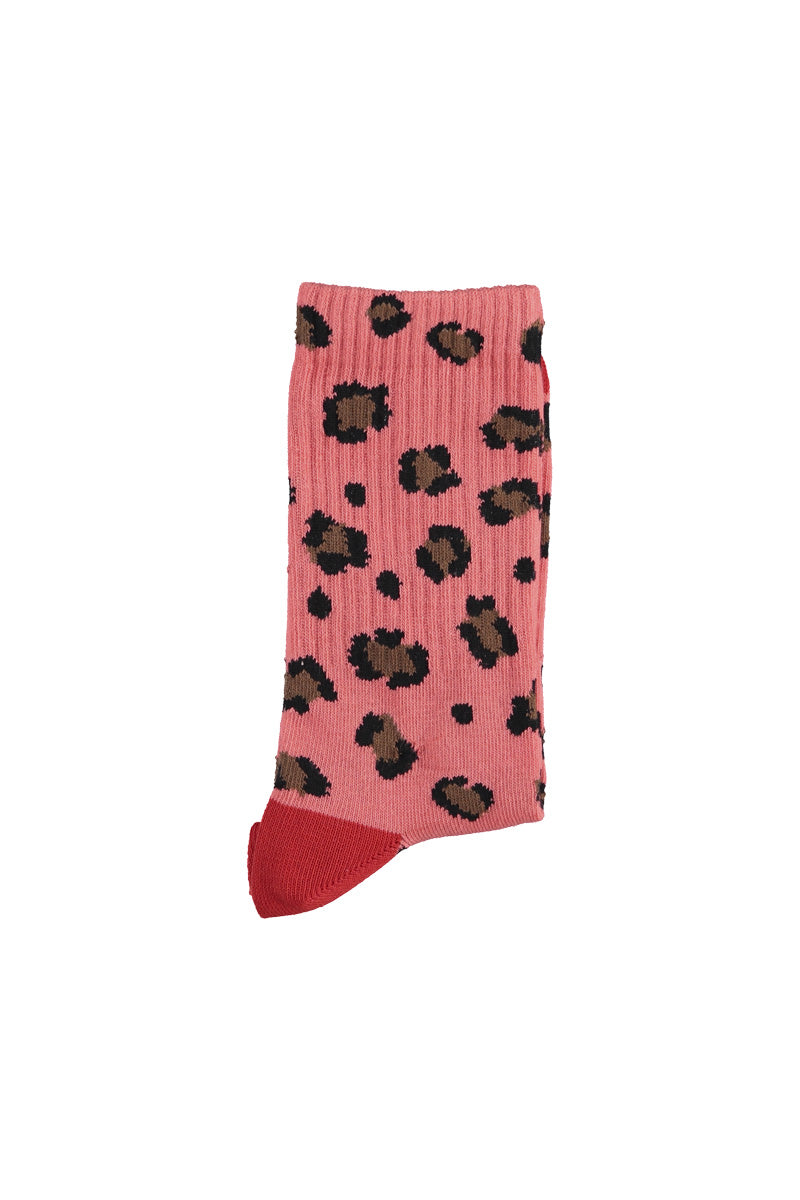 Socks – pink w/ animal print