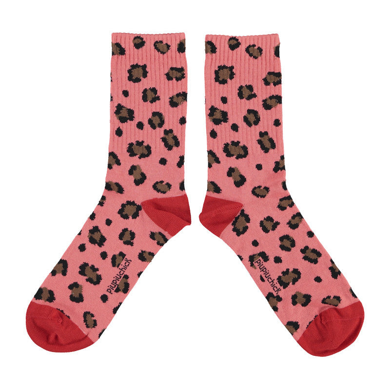 Socks – pink w/ animal print