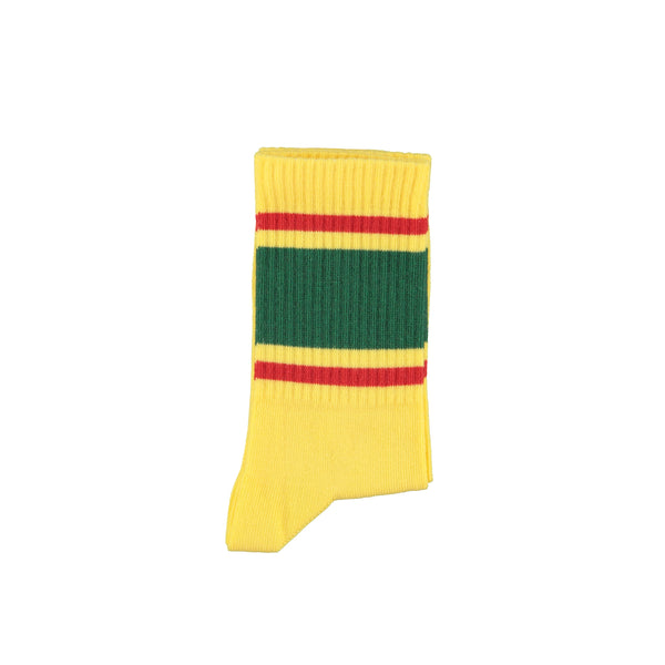 Socks Yellow – green & red stripes