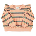 Terry Cotton Sweatshirt – light pink w/ double stripes