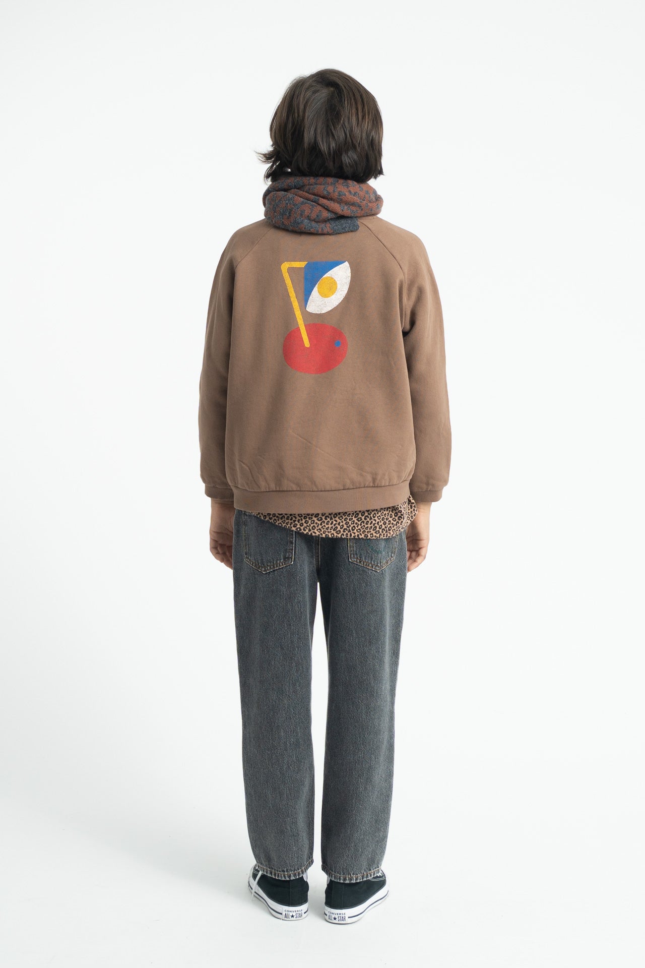 Sweatshirt – brown w/ "Captain" print