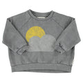 Sweatshirt – grey w/ Sun & Cloud print