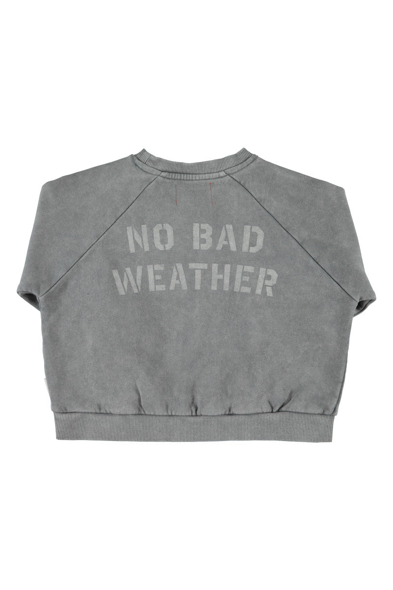 Sweatshirt – grey w/ Sun & Cloud print