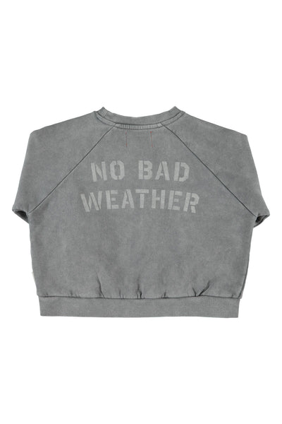 Sweatshirt – grey w/ Sun & Cloud print