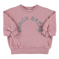 Oversized Sweatshirt – pink w/ "Lunch Break" print